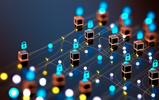 Data volume analysis and computer science industry.3d illustration.